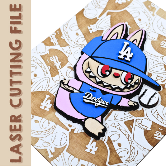 Labubu Multi-Layer Laser Cut SVG – 3D-Wanddekor-Datei für DIY-Projekte