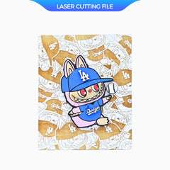 Labubu Multi-Layer Laser Cut SVG – 3D-Wanddekor-Datei für DIY-Projekte