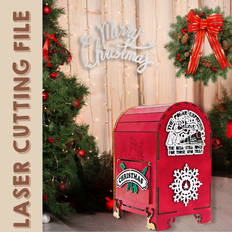 Christmas "Letters to Santa" Mailbox 3D Puzzle - DIY Festival Decor