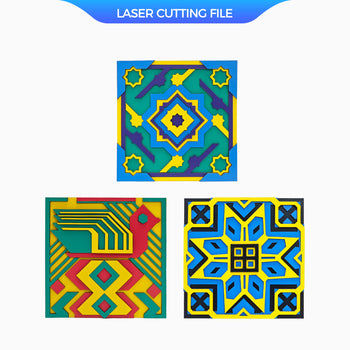 Multilayer Geometric Mandala Decor SVG – Ethnic Folk Laser Cut Files