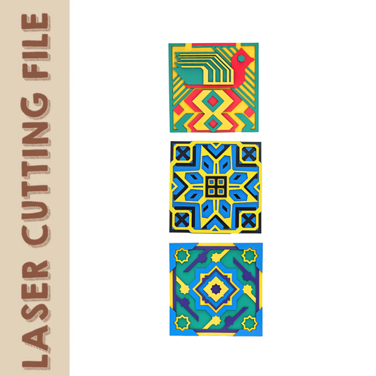 Multilayer Geometric Mandala Decor SVG – Ethnic Folk Laser Cut Files