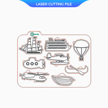 Pre-school education jigsaw laser cutting file