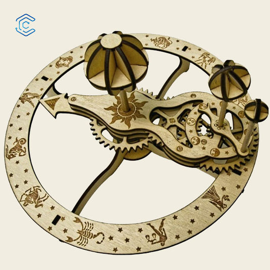 Month mechanical compass laser cutting file