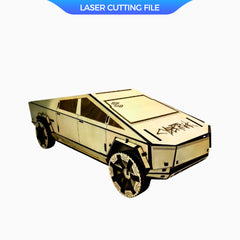 Tesla Cybertruck 3D Puzzle - Electric Vehicle Enthusiast Collectible laser cutting file