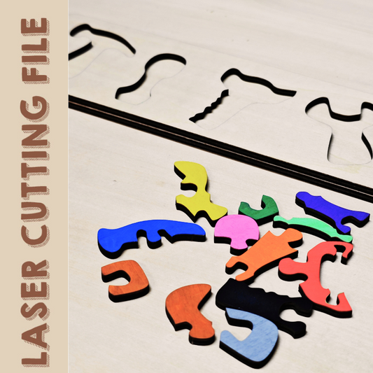 Spielzeugwerkzeuge Holzpuzzle Laserschneidedatei - DIY Lernspielset