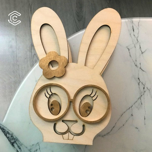 Glasses rabbit laser cutting file