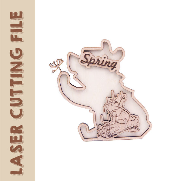 Disney Winnie-the-Pooh Multilayer Desktop Ornament Laser Cutting File - DIY Craft for Disney Fans