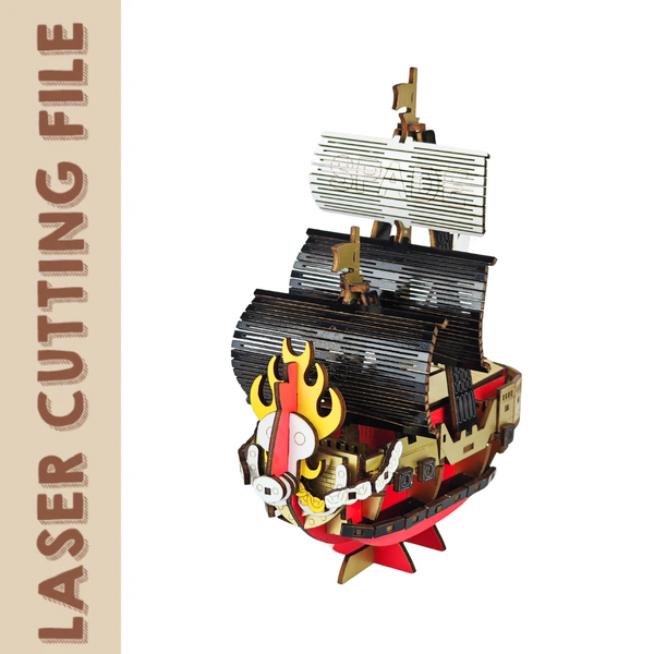 One Piece Going Merry/ Red Force/ Ace bundle laser cutting file
