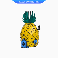 Pineapple room for planting 3D puzzle laser cutting file