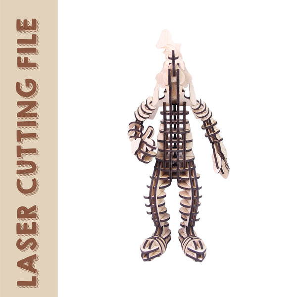 Disney Goofy 3D Wooden Puzzle Laser Cutting File - DIY Craft for Disney Fans