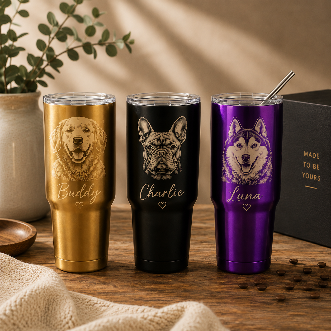Creatorally Personalized Engraved 30oz Tumbler Set (2 Tumblers)