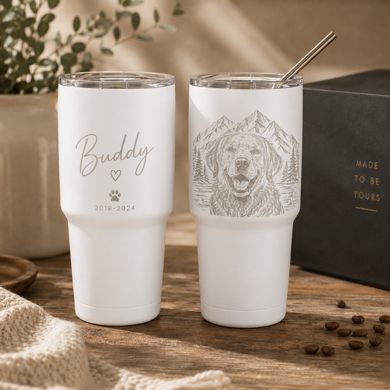 Creatorally Personalized Engraved 30oz Tumbler Set (2 Tumblers)