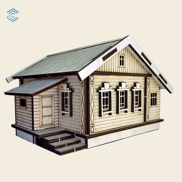 country house 3D puzzle laser cutting file