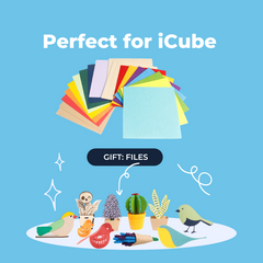 [Perfeito para Sculpfun icube] Pacote de materiais: papel colorido + papel kraft + tecido não tecido + madeira compensada