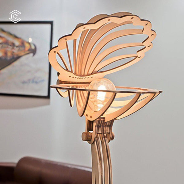 Laserschneiddatei für Stehlampe aus Perlmutt