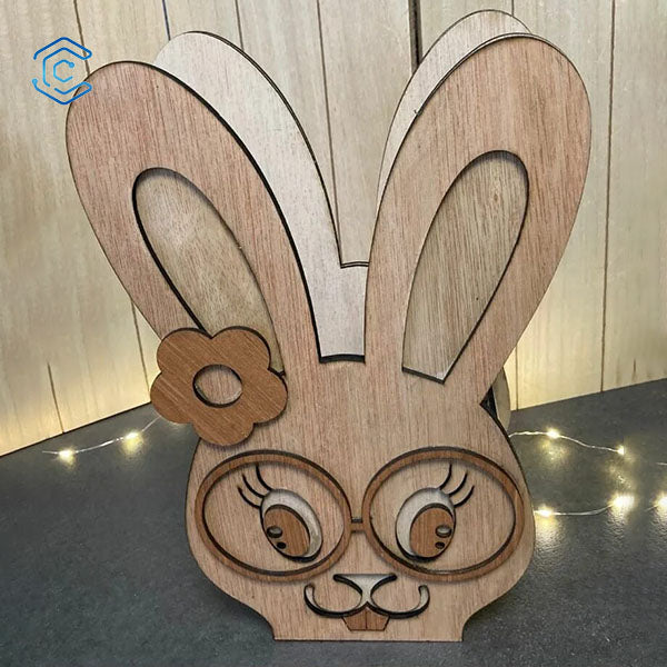 Glasses rabbit laser cutting file