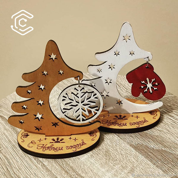 Christmas ornaments laser cutting file - CREATORALLY