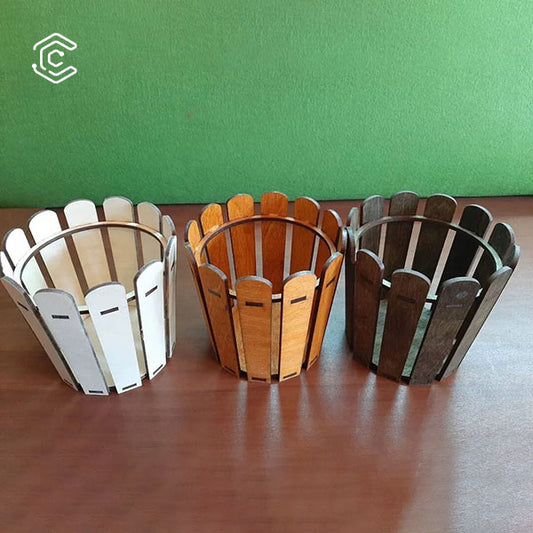 Indoor flower pot laser cutting file