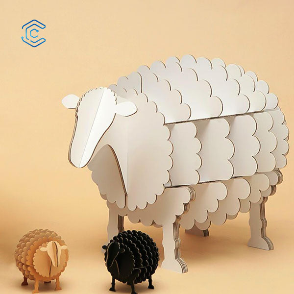 Sheep 3D puzzle laser cutting file