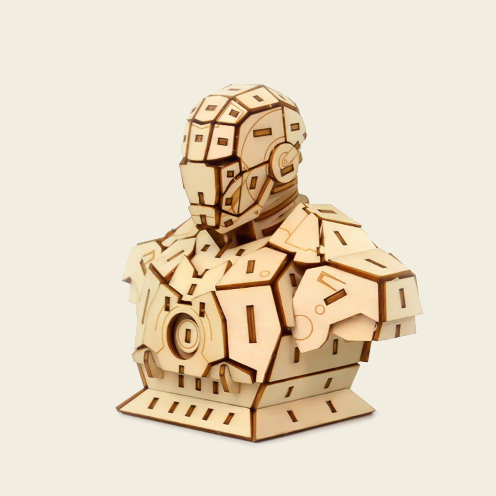 Iron Man upper body 3D puzzle laser cutting file