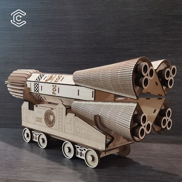 Raketenwerfer 3D-Puzzle-Laserschneidedatei