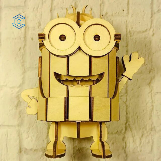 Minions pen holder laser cutting file