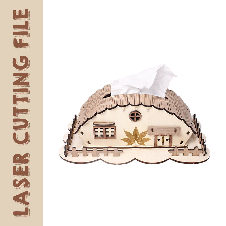 House-Shaped Tissue Box - Creative Home Decor Laser Cutting File