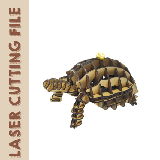 Quebra-cabeça de tartaruga 3D inspirado no Mestre Oogway - Arquivo de corte a laser