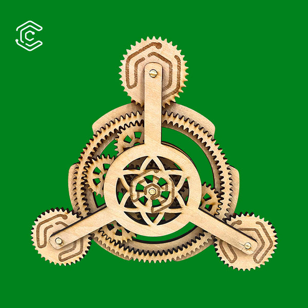 Six Gear Stress Relief Wooden Toys laser Cutting File
