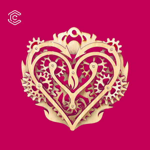 Six Gear Stress Relief Wooden Toys laser Cutting File