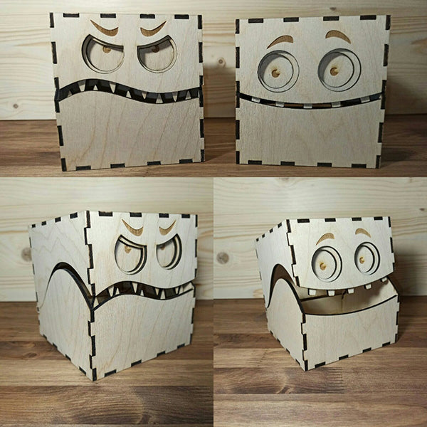 Children's Day monster box laser cutting file