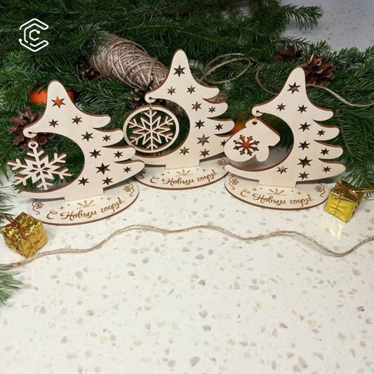 Christmas ornaments laser cutting file - CREATORALLY