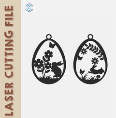 Ostern Mehrschichtiges Eier-Hängedekor Stil 3 - Laserschneidedatei