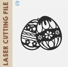 Ostern Mehrschichtiges Eier-Hängedekor Stil 1 - Laserschneidedatei