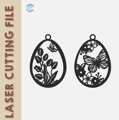Ostern Mehrschichtiges Eier-Hängedekor Stil 2 - Laserschneidedatei