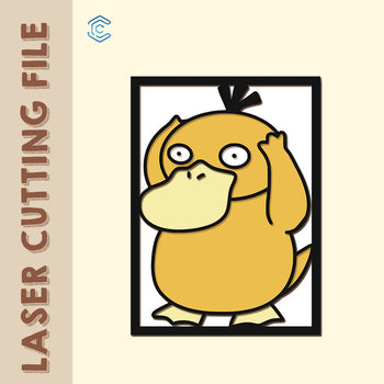 Pokémon Koda Duck Psyduck laser cutting file svg files for laser cutting