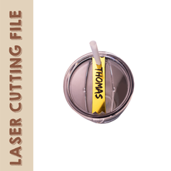 Arquivo de corte a laser para etiquetas/placas de copos personalizados - Artesanato faça você mesmo para personalização