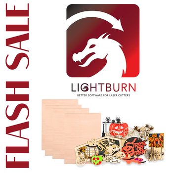 Ultimate LightBurn Bundle: License Key, Mahogany Plywood & Halloween Files