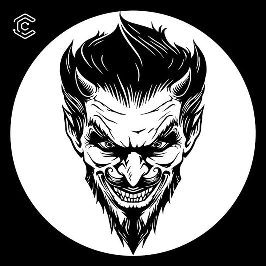 Red devil head mascot engraving laser file