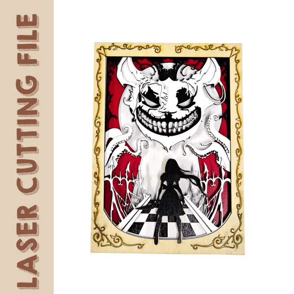 Alice: Otherlands 'Red Cheshire' Multi-layer Wall Decor Laser Cutting File