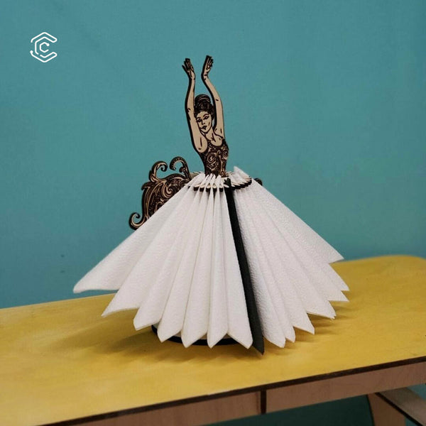 Tänzer-Taschentuchhalter-Laserschneidedatei