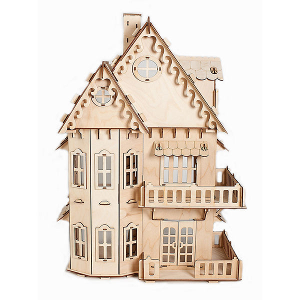 Victorian style villa 3D puzzle laser cutting file