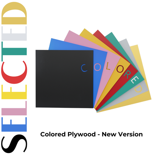 USA Exclusive Creatorally Multi-Color Plywood Sheets – 8pcs 12"x12" 3mm, DIY & Laser-Safe