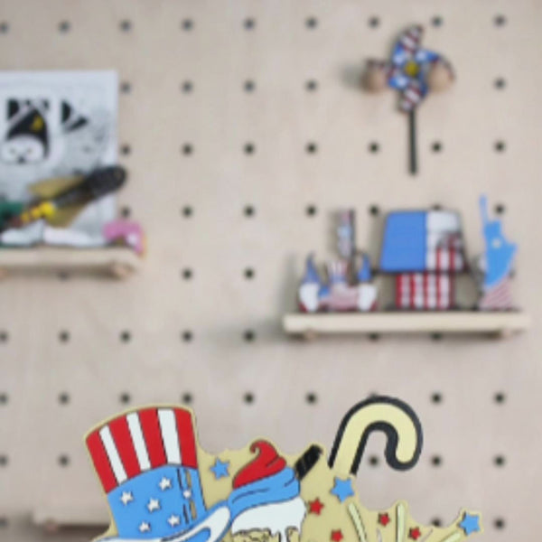 July 4th Patriotic Umbrella Laser Cut File – SVG for Holiday Decor