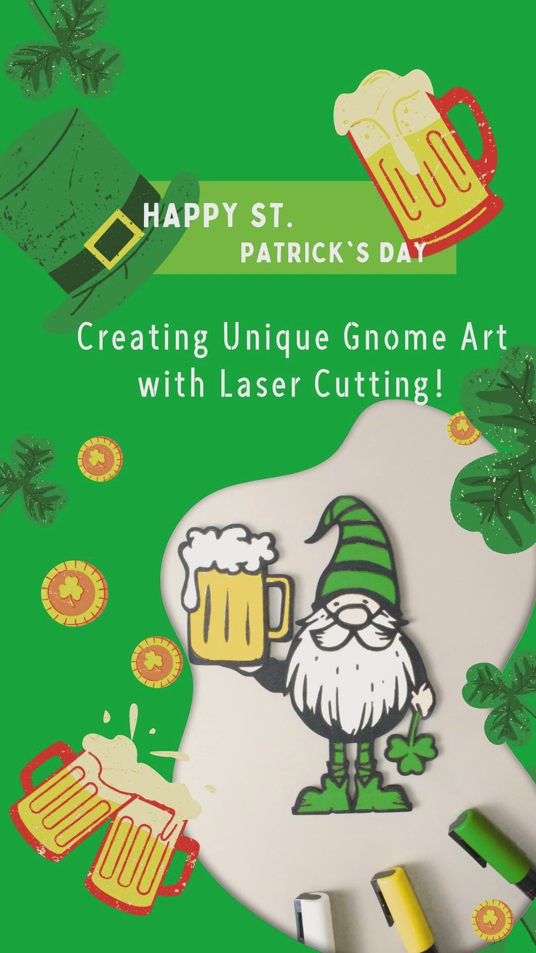St. Patrick's Day inspired Gnome video