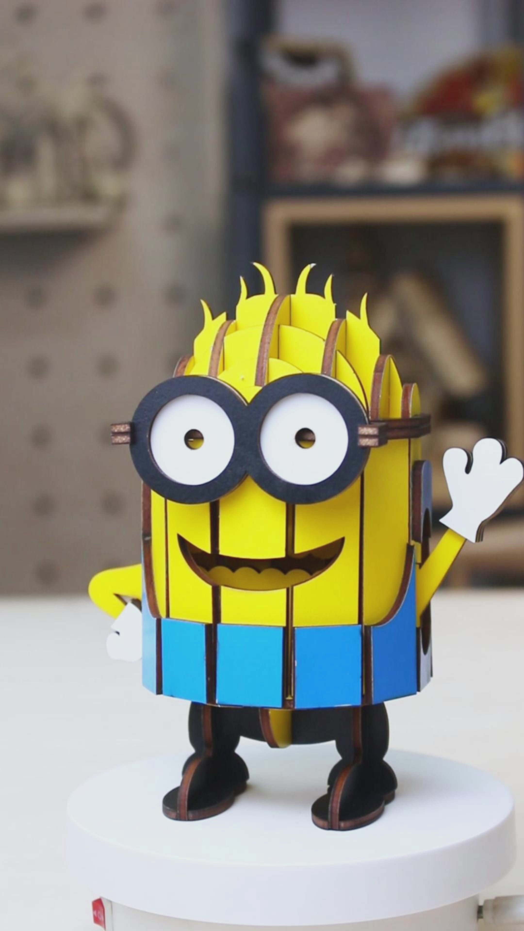 Adorable Minions 3D Puzzle – Fun Laser Cutting File for Craft Lovers