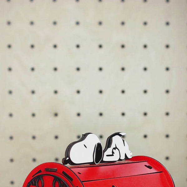 Snoopy Mailbox 3D Puzzle – Fun Laser Cut File for Desktop Decor & Gifts