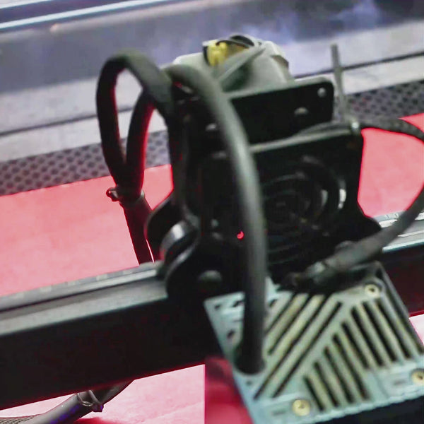 Laser-cut 3D Easter bunny house with tea bag storage, featuring Easter eggs and a Happy Easter sign, perfect for DIY spring home decor