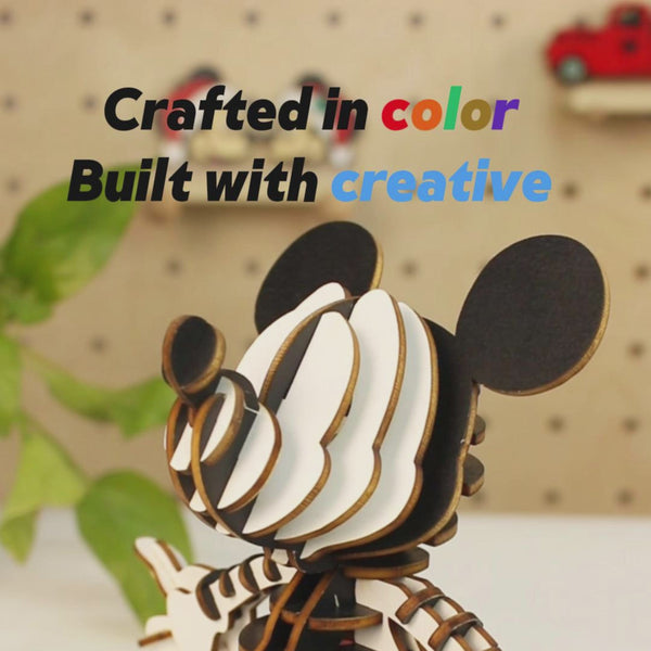 Disney Mickey Mouse 3D Wooden Puzzle Laser Cutting File – Perfect for DIY Fun