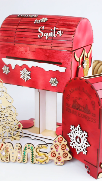 Santa’s Special Mailbox 3D Puzzle - Christmas Decor Laser Cutting File